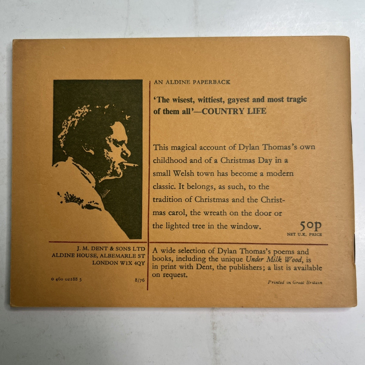 A Child's Christmas in Wales 1975 Dylan Thomas PB UK Printing Woodcuts By Raskin