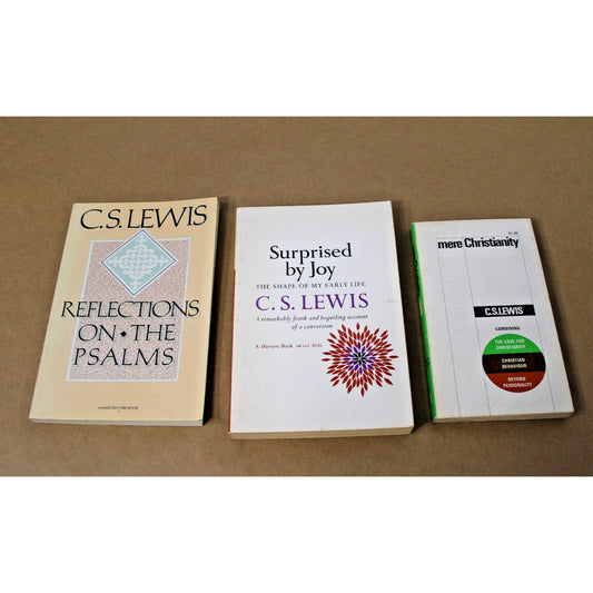 C.S. Lewis: 3 book Religious Collection, Vintage Softcover/ Paperbacks