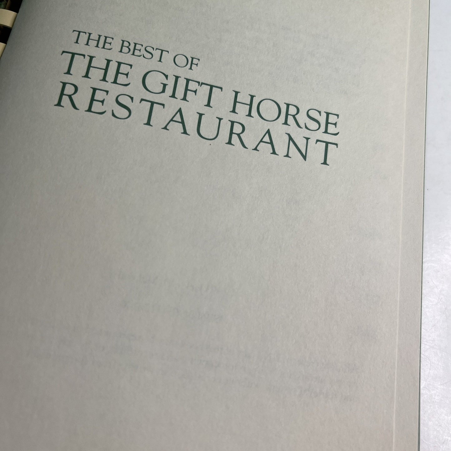 Best of Gift Horse Restaurant Cookbook Foley Alabama History 1993 1st Edition AL