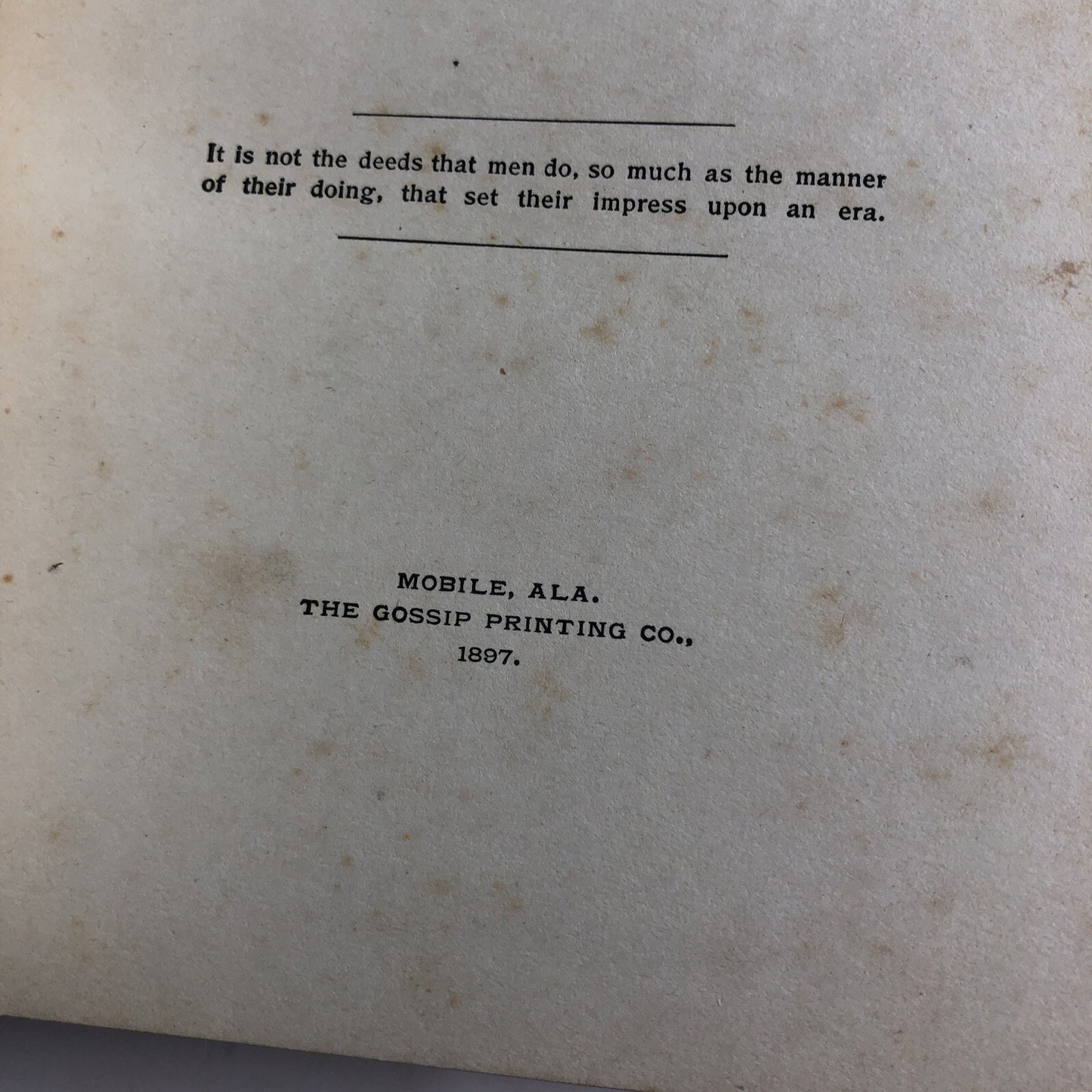 Crag Nest 1897 Romance Novel by TC DeLeon Mobile ALA Gossip Printing 1897 SIGNED