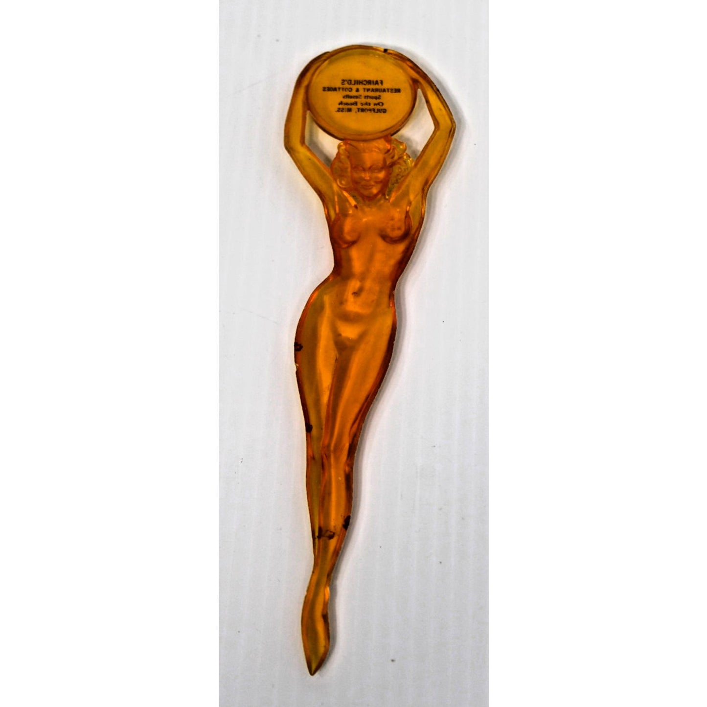 Pinup Bathing Beauty Mid-Century Advertising Letter Opener Gulfport, Mississippi