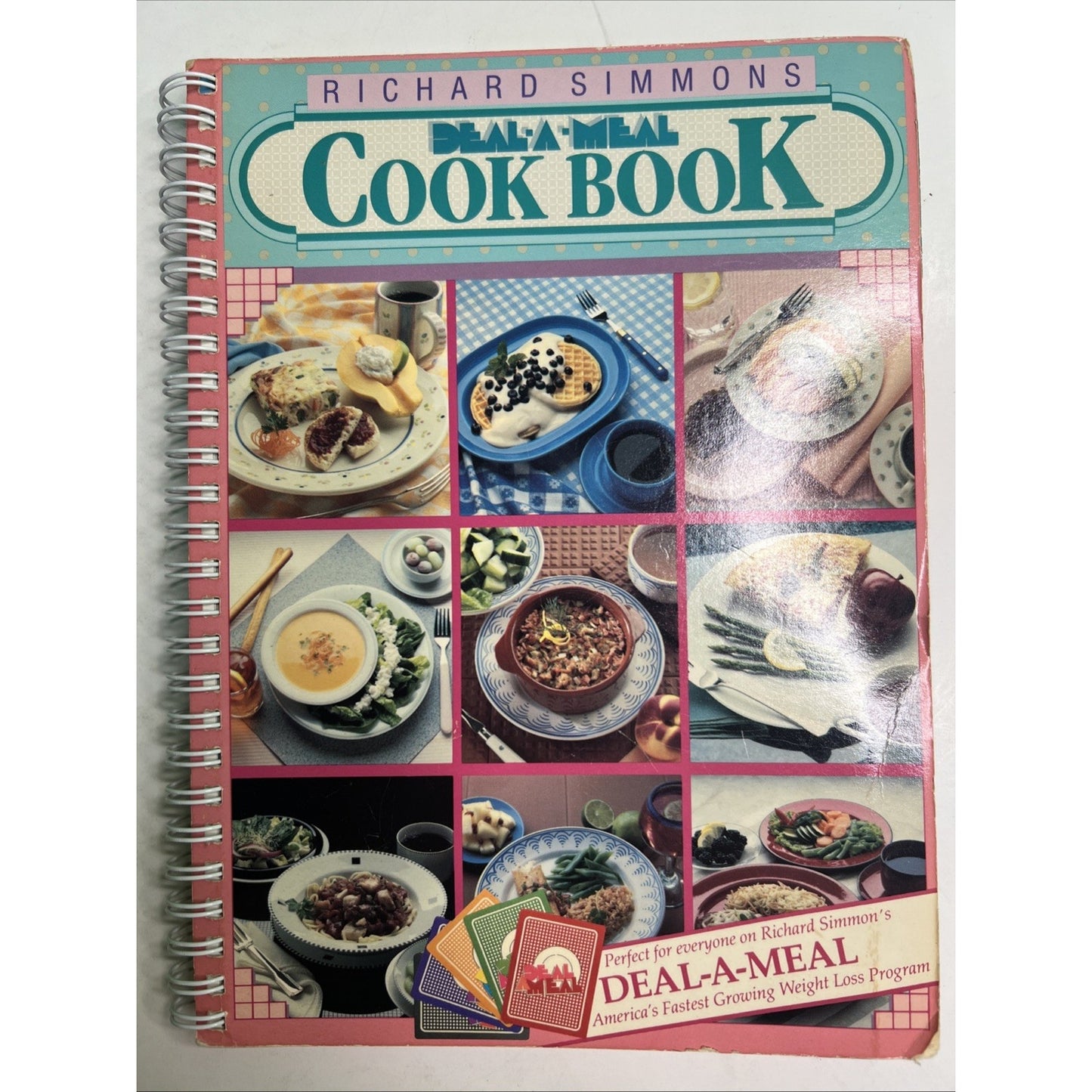 Vintage Richard Simmons Deal A Meal Cookbook Spiral Bound Weight Loss Recipes