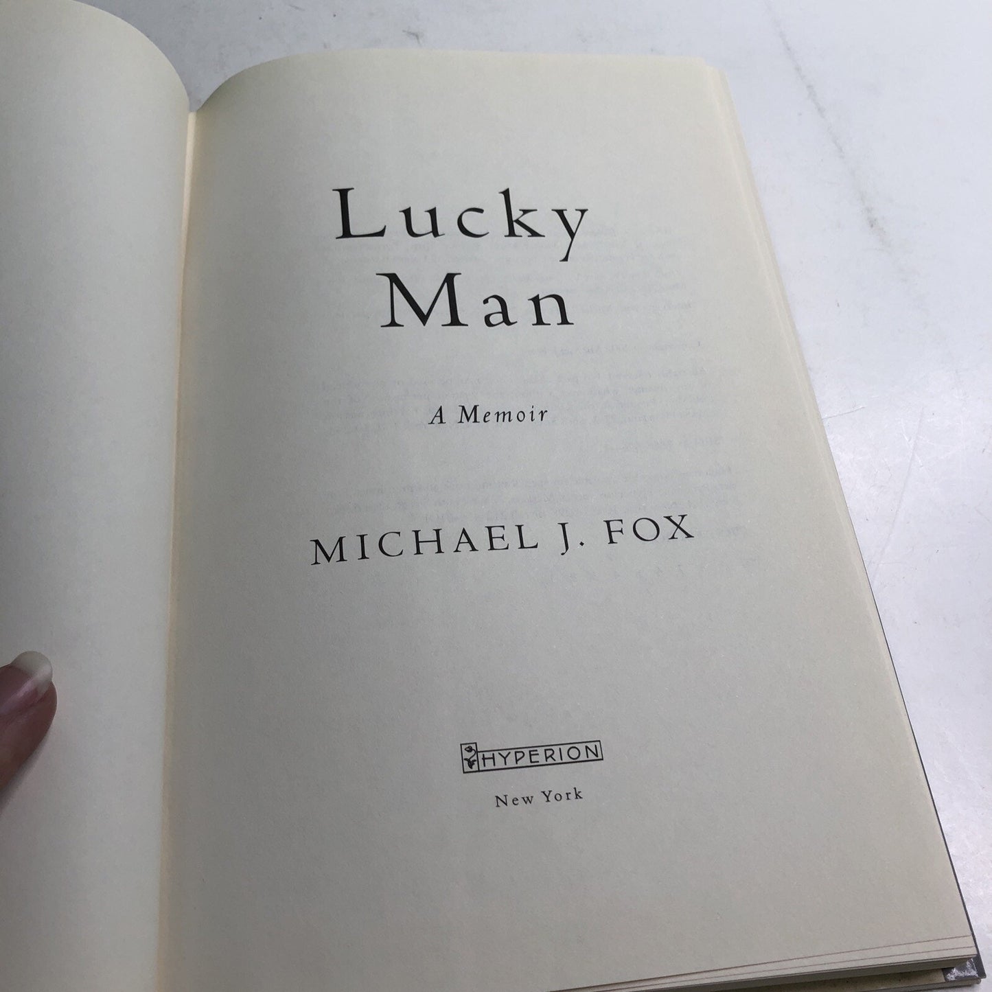 Lucky Man A Memoir by Michael J. Fox, Hardcover Dust Jacket 2002 Illustrated