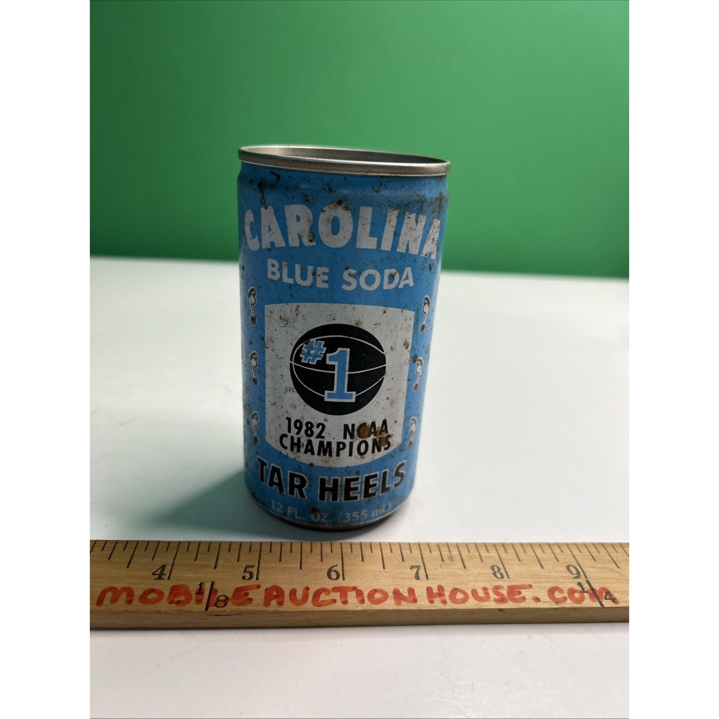 Carolina Blue Soda 1982 Tar Heels NCAA Champions Empty Can Michael Jordan