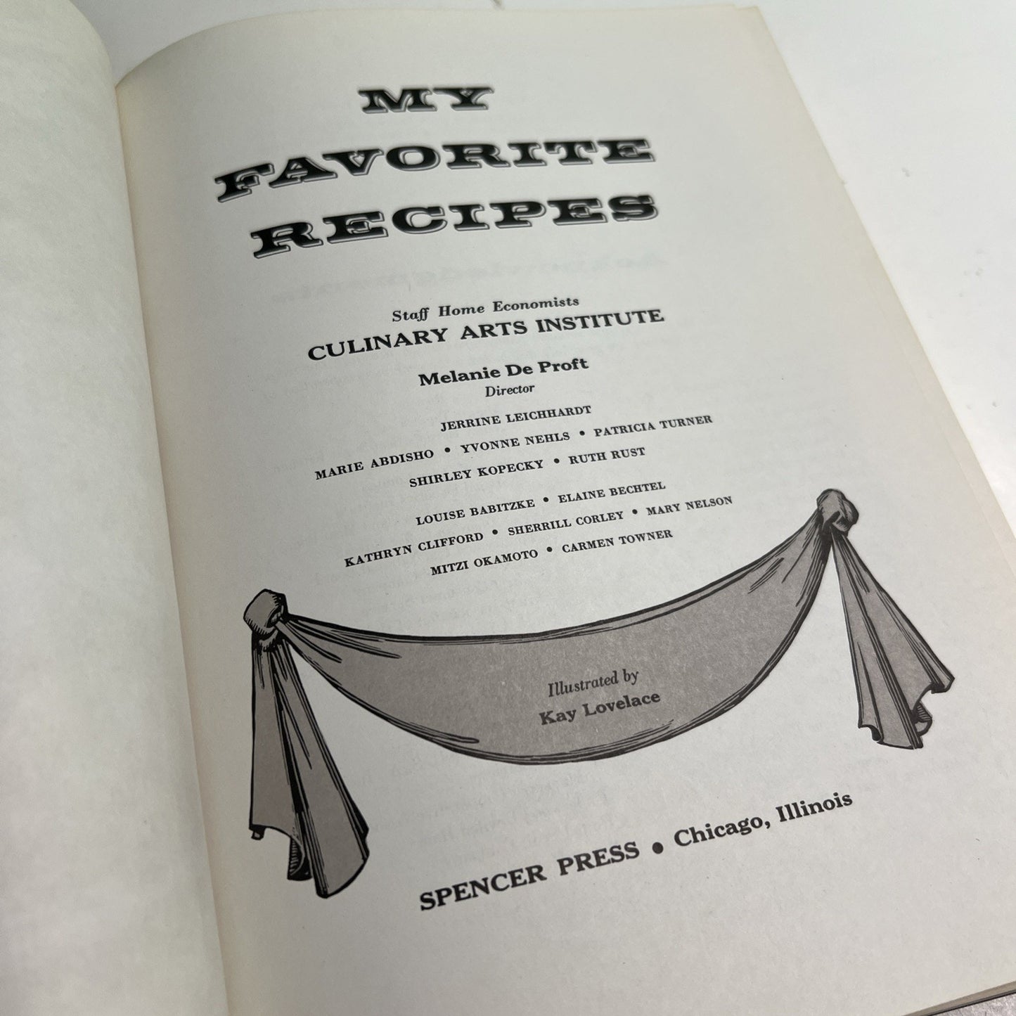 1974 My Favorite Recipes Culinary Arts Institute Vintage HC Cookbook Illustrated