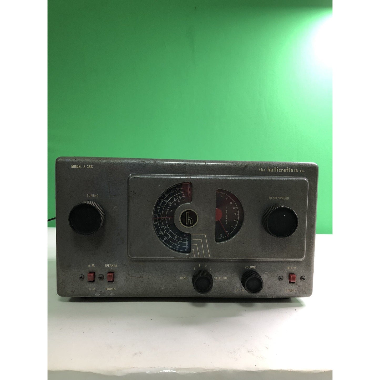 VTG Short Wave Radio Receiver By The Hallicrafters Co. MODEL S-38C Works 4 Band