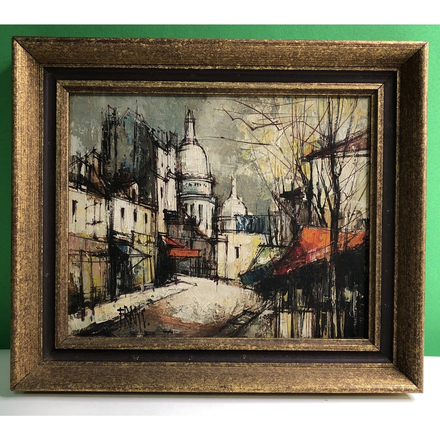 Signed FRANCOIS FRANC Oil Painting Place Du Tertre Montmartre Paris French Artis