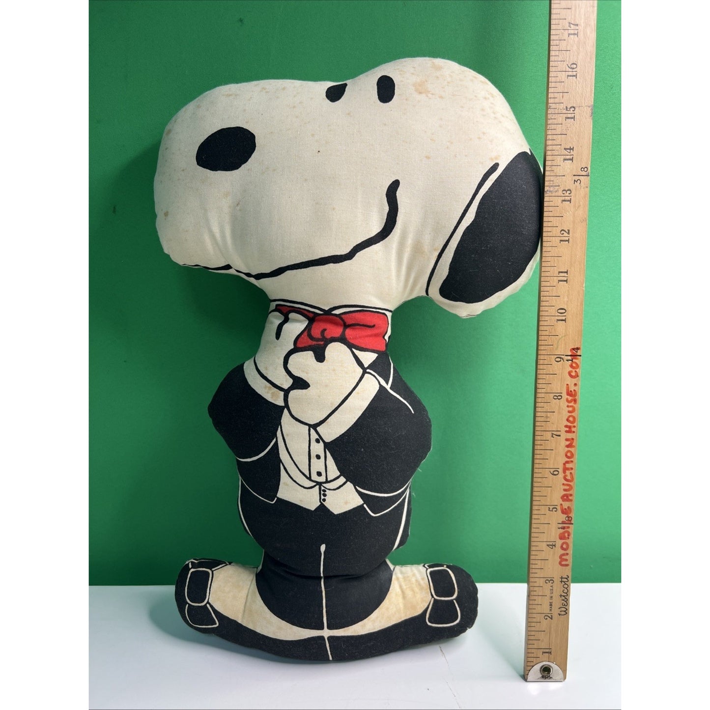 VTG 1958 SNOOPY by UFS Stuffed Figural Pillow 18”x11”x2” Charles Schulz Peanuts