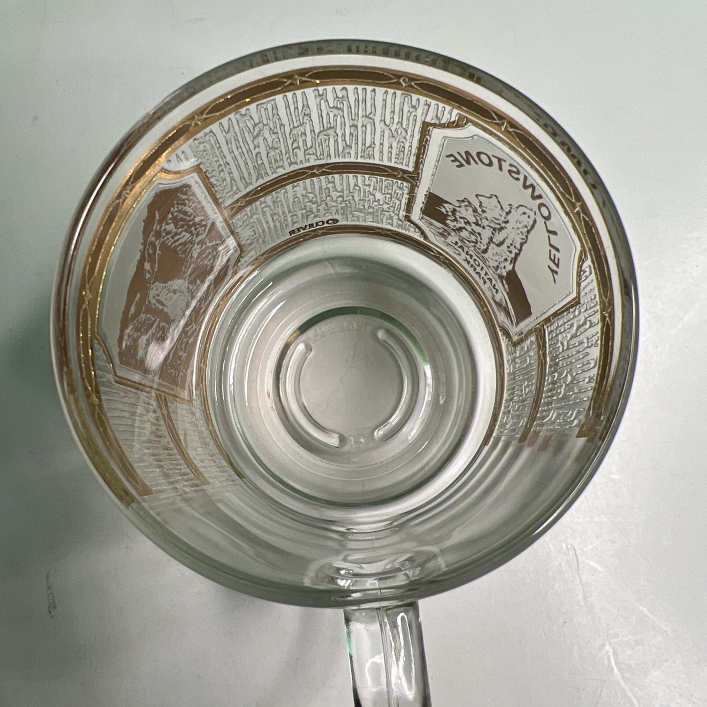 Vintage CULVER Yellowstone National Park Mug Cup Luminarc Brand Glass