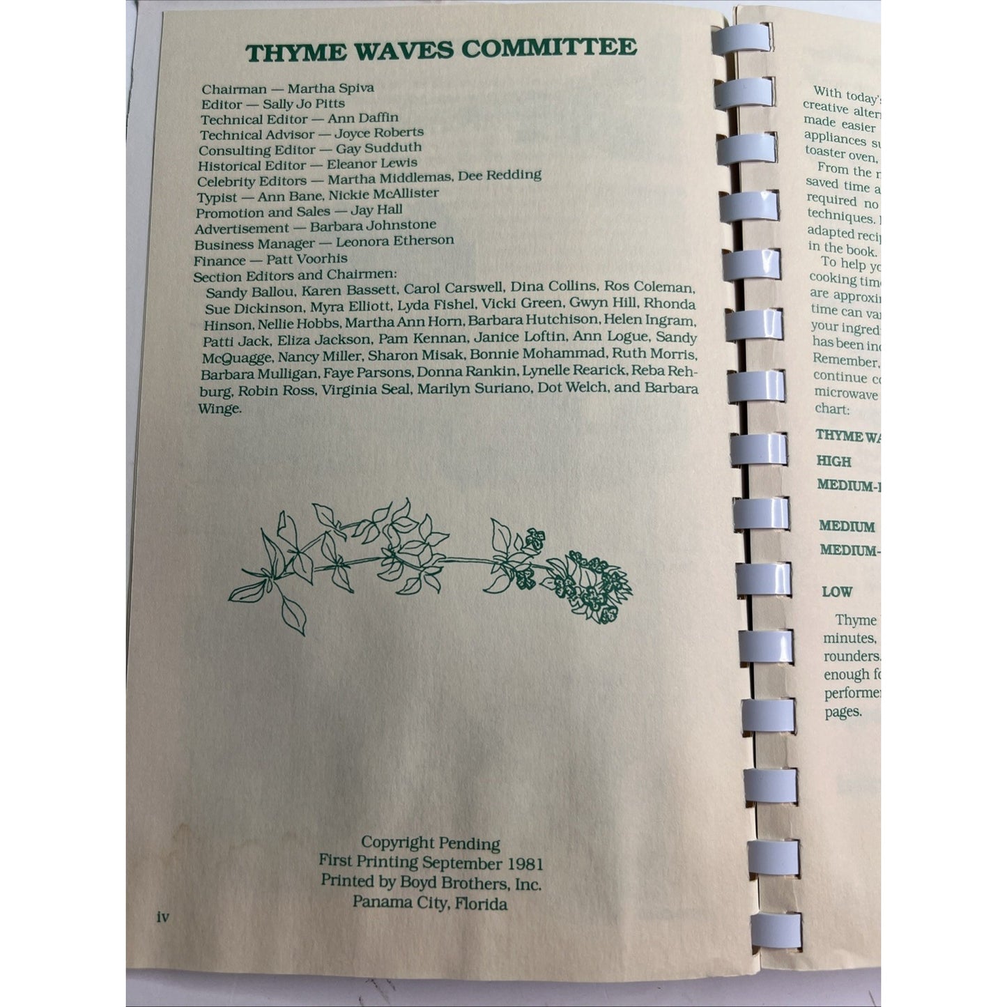 Thyme Waves Panama City Florida Junior Museum Guild Bay County Cookbook Recipes