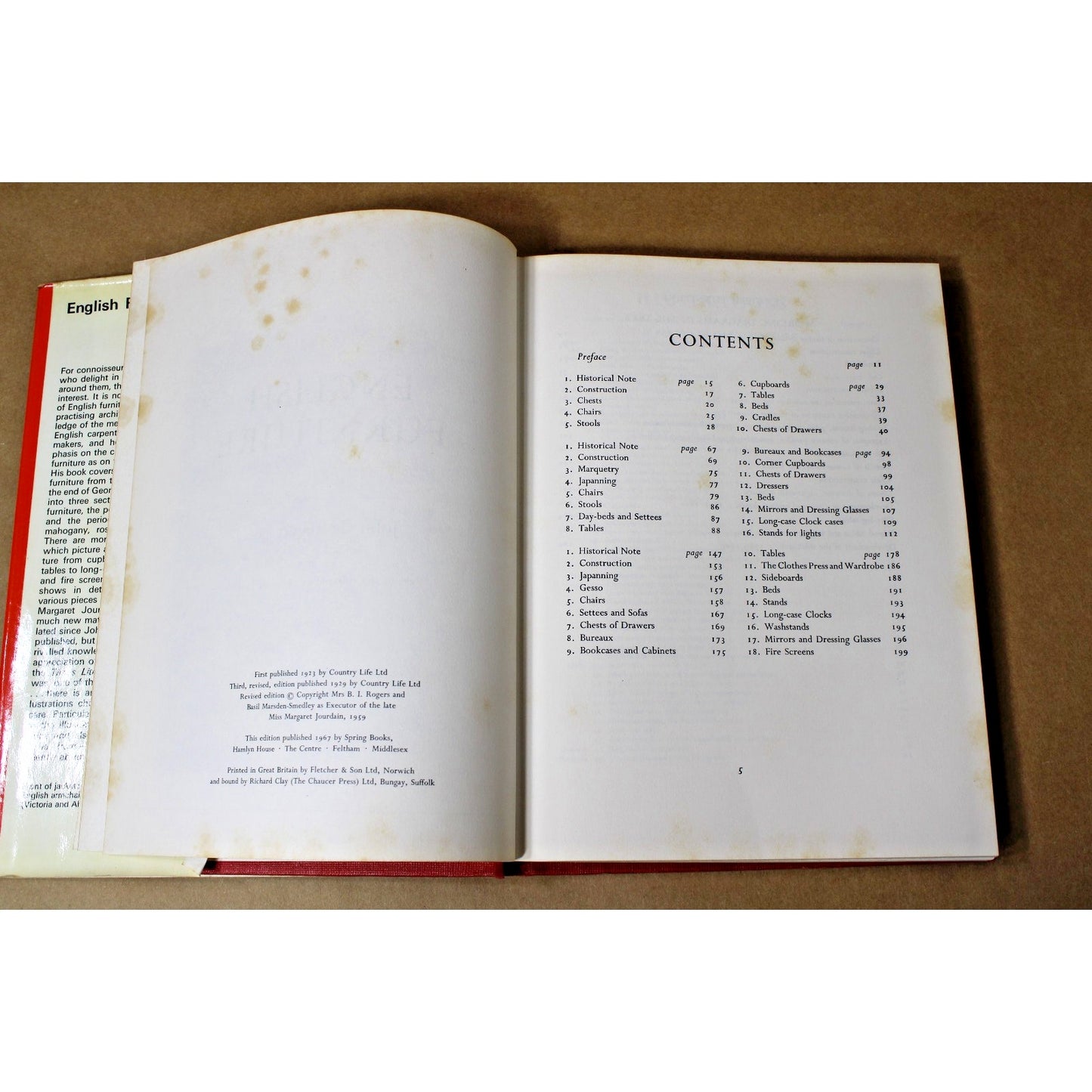 English Furniture by John C.Rogers, Country Life 3rd Revised Edition, 1967