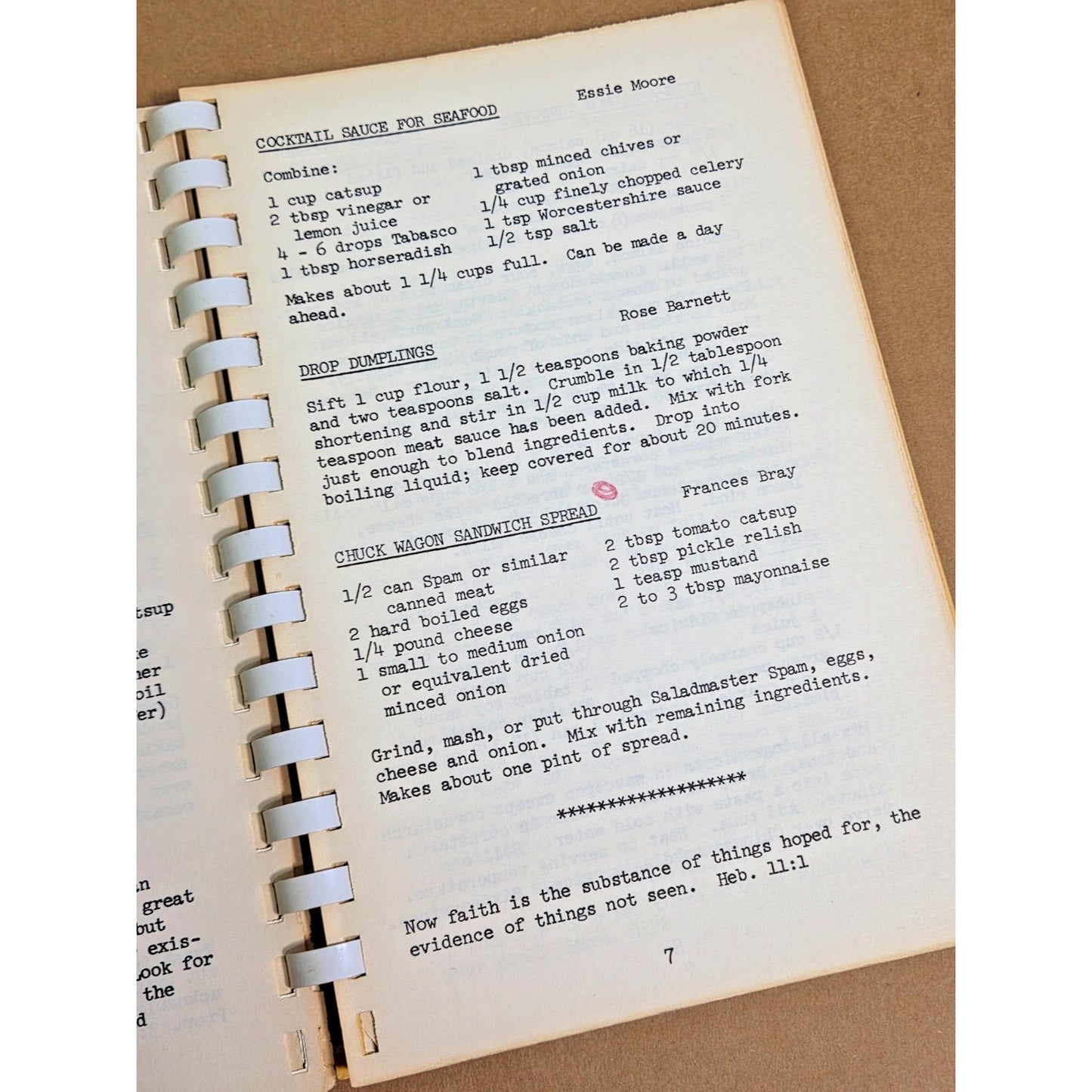 Vintage 1973 Cedar Hill First Methodist Church Cookbook - Recipes of Members