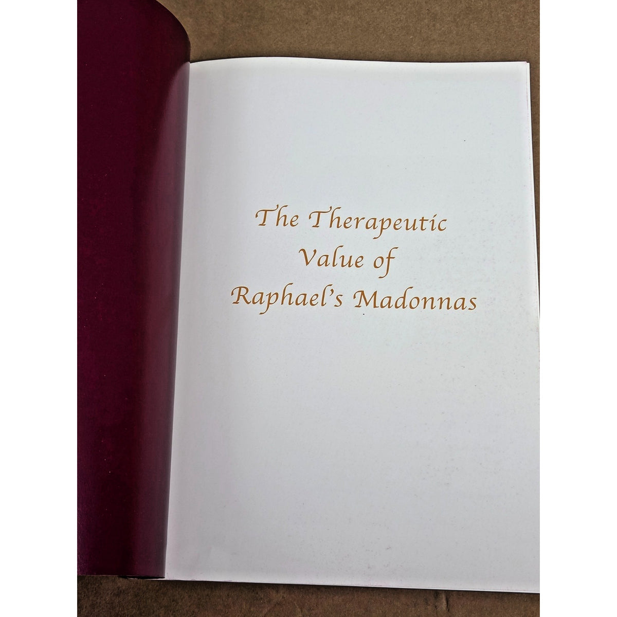 RARE The Therapeutic Value of Raphael's Madonnas Dr. Remigio Cenzato Art Therapy