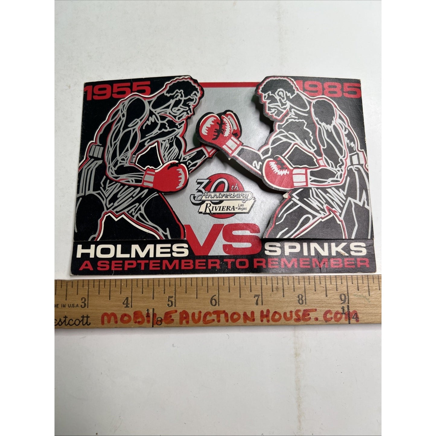 1985 Holmes vs Spinks Riviera Las Vegas Boxing Event Announcement Invitation