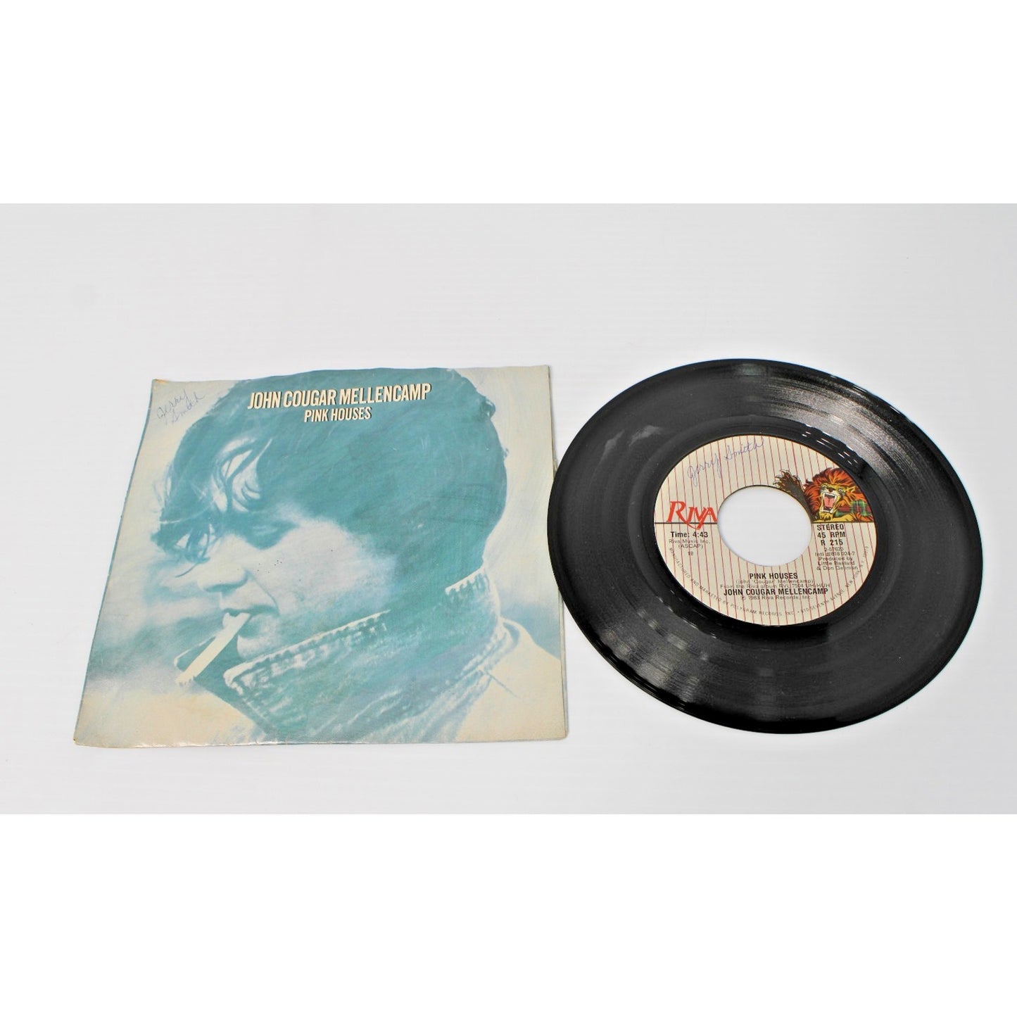 John Cougar Mellencamp- 7" 45 RPM Single w/ Sleeve- Pink Houses Serious Business