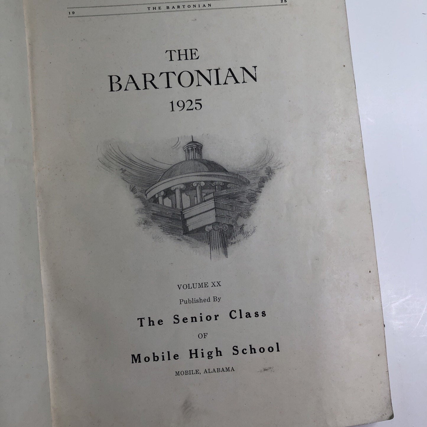 1925 BARTONIAN Yearbook Mobile High School Alabama Local History Barton Academy