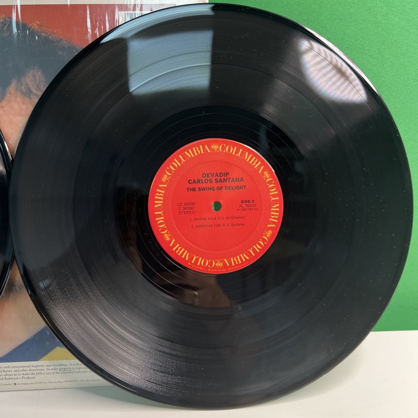 DEVADIP CARLOS SANTANA - The Swing Of Delight 2x LP 1980 Gatefold Album Columbia