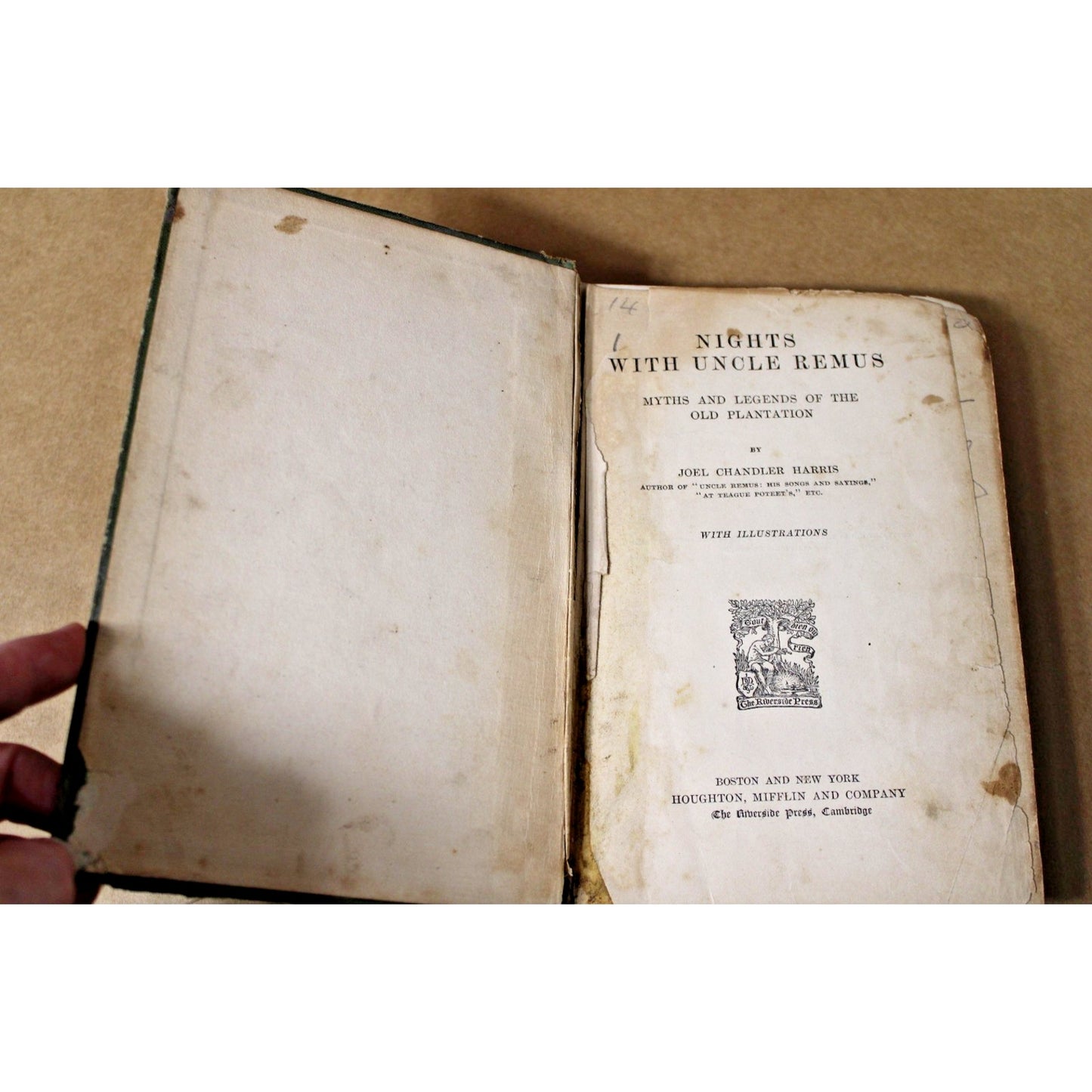 1883 Illustrated Nights with Uncle Remus by Joel Chandler Harris