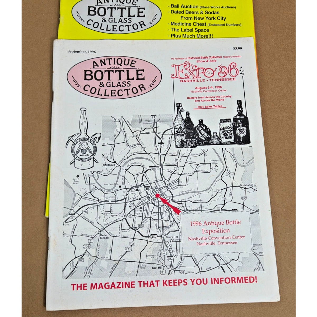 Vintage Antique Bottle & Glass Collector Magazine Lot 1996 Full Year 11 Issues