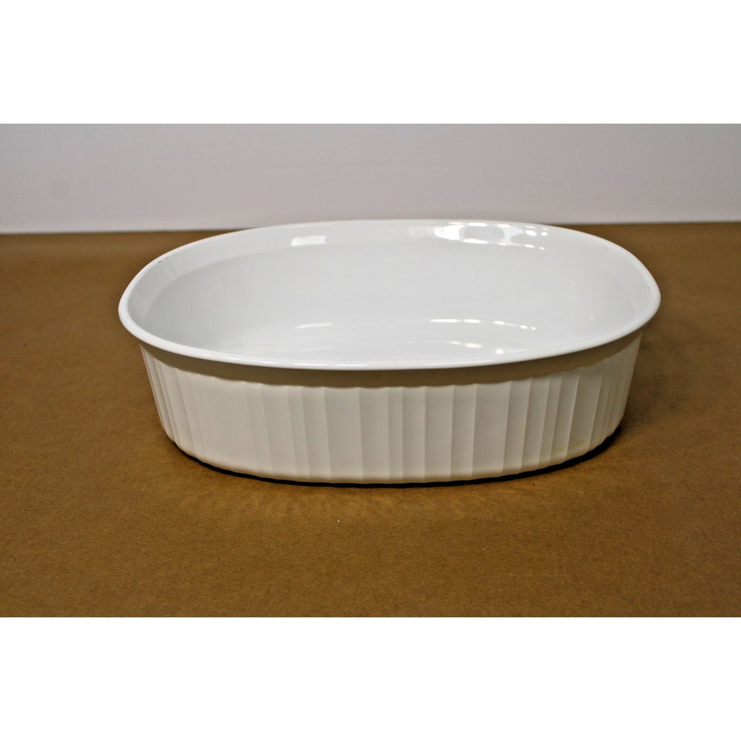 Corning French White 2.5 Quart Oval Covered Casserole No Lid, 11" x 8.5" x 3"