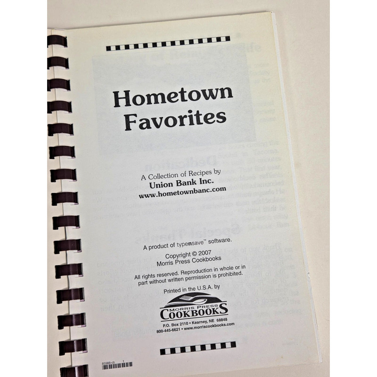 Hometown Favorites 2007 West Virginia Community Cookbook Union Bank Relay Life