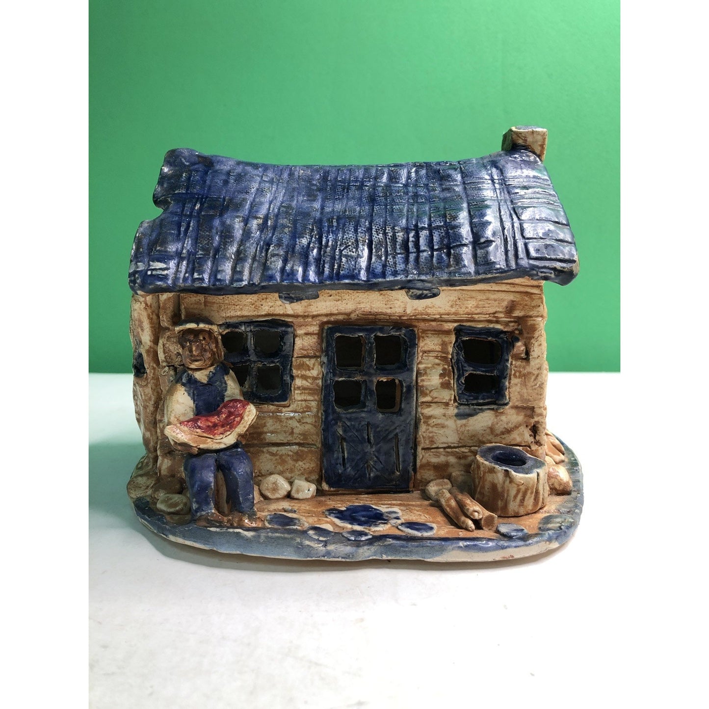 BENNETT POTTERY Sharecropper’s Shack Sculpture Fairhope Alabama Artist 1987
