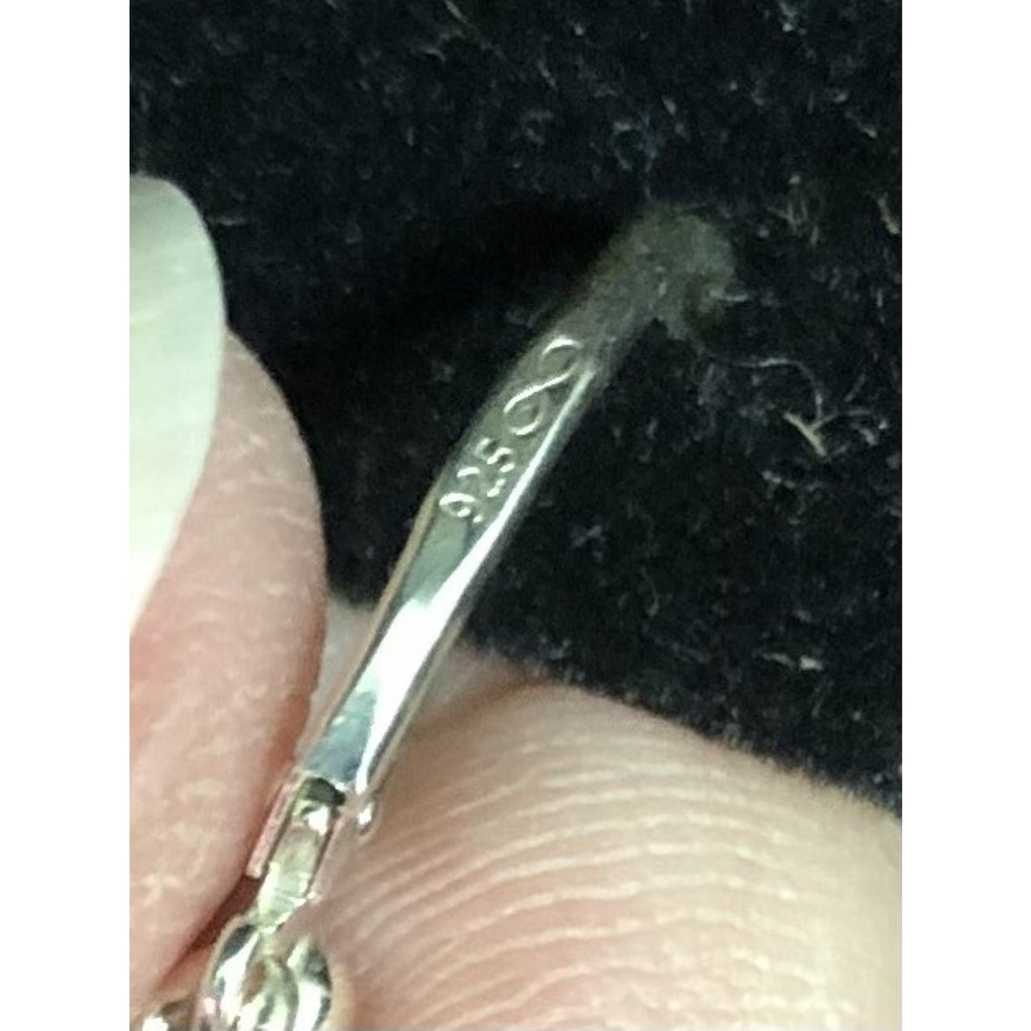 Vintage Sterling Silver .925 Drop Dangle Earrings Retro Cool Style Lever Back