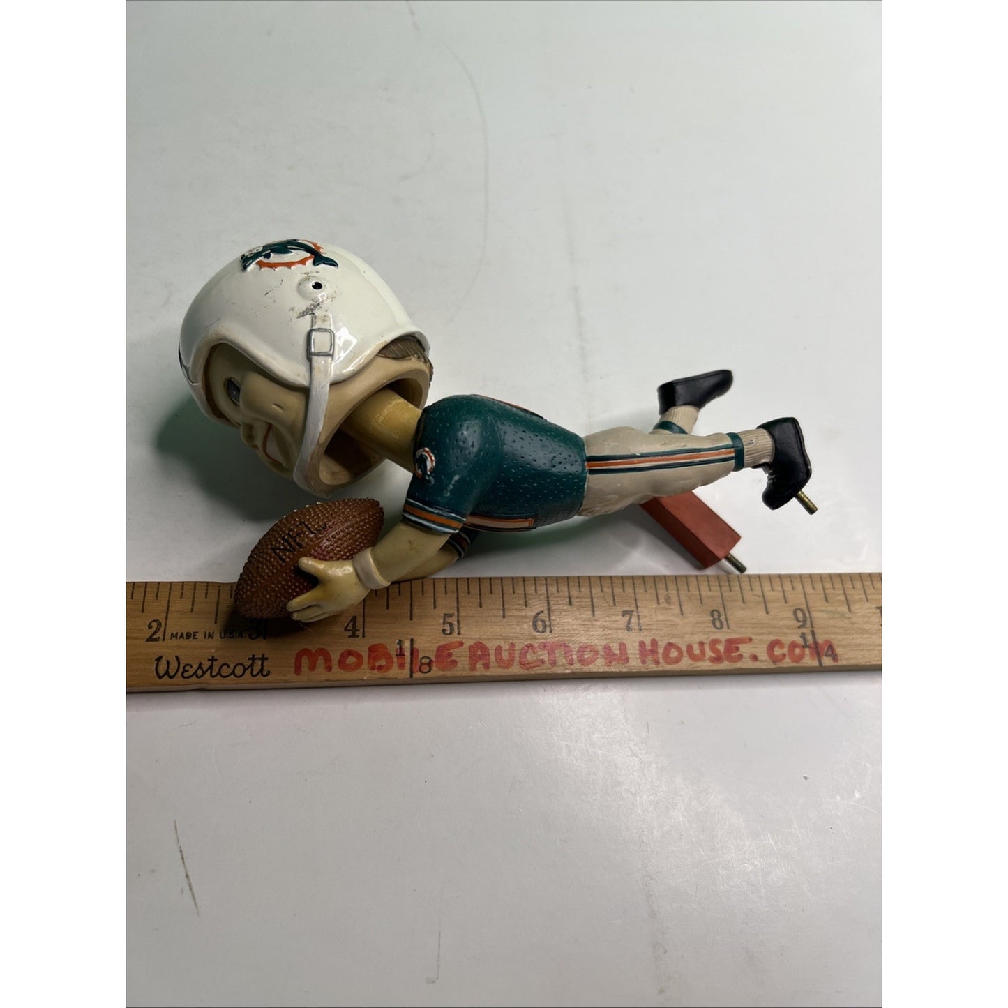 Vintage NFL Miami Dolphins Bobblehead Limited Edition COLLECTIBLE Stand Missing