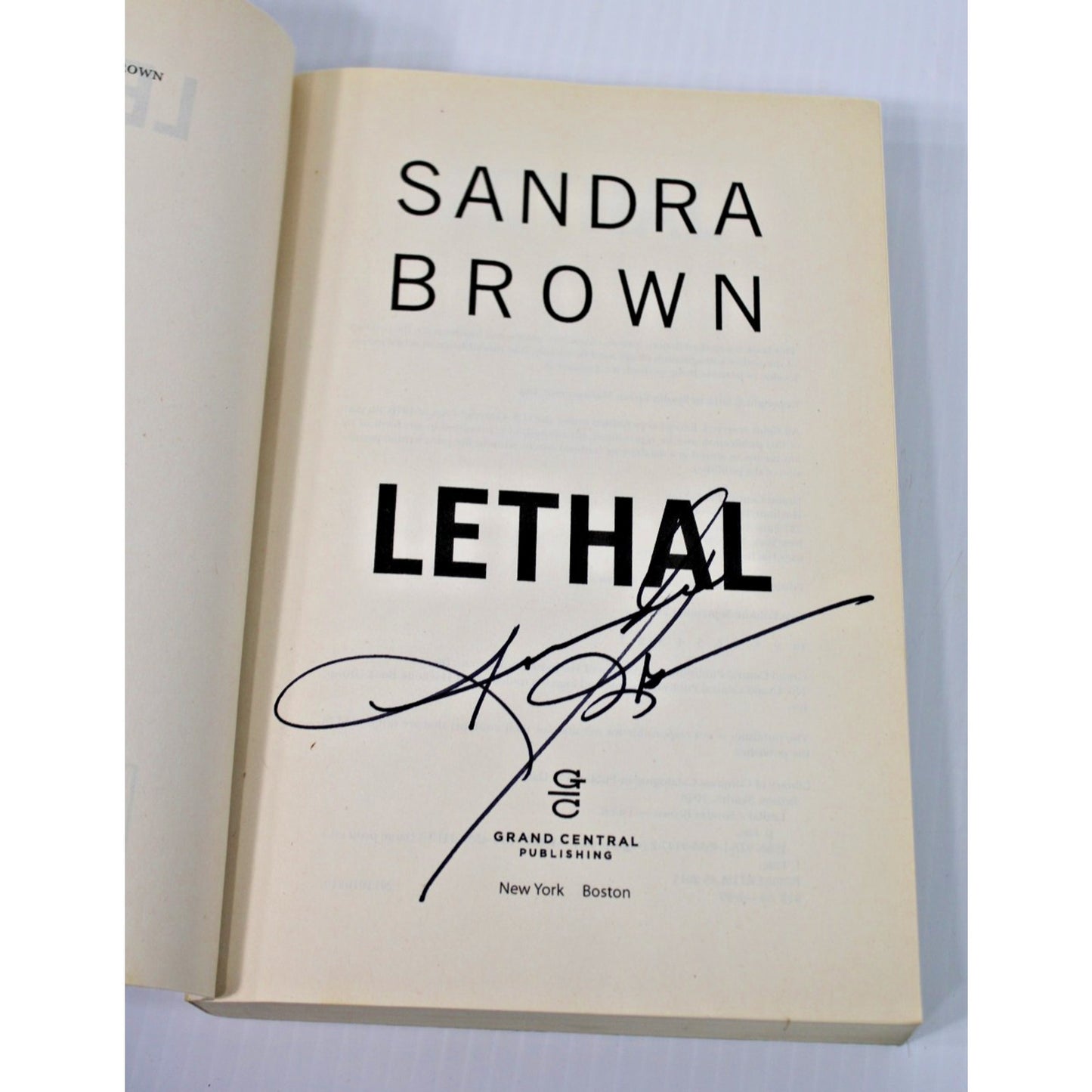 *Signed* Uncorrected Proof by Sandra Brown- Lethal, 2011, Advance Copy