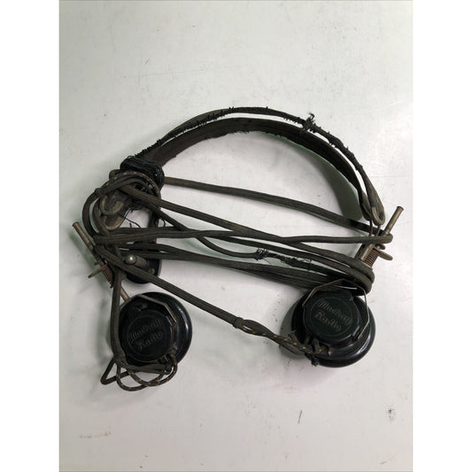Vintage Mackay Radio Headphones Head Phones