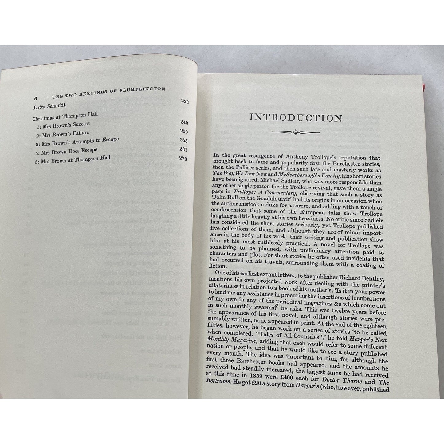 The Two Heroines of Plumplington & Other Stories By Anthony Trollope (HC, 1981)