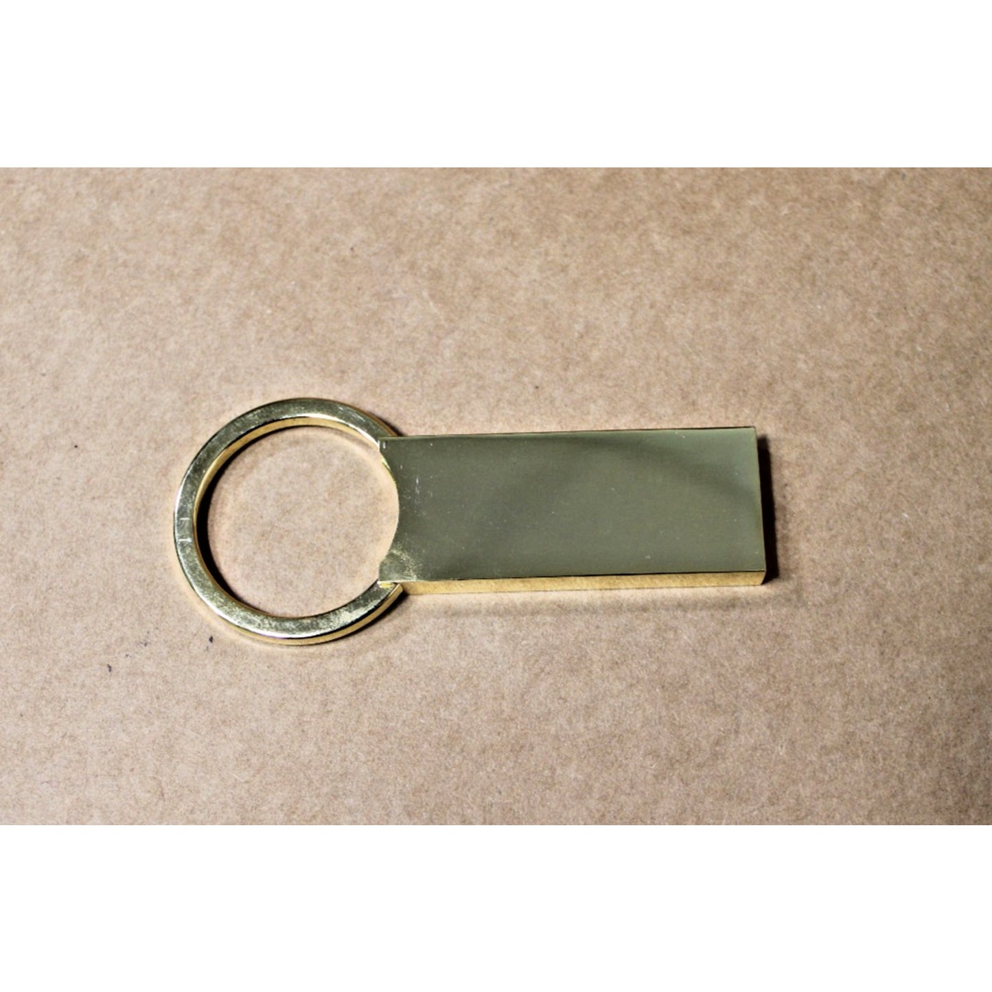 Engravable Gold Metal Keychain, Gift Boxed, "Have A Safe Trip" 1 Side, Heavy!