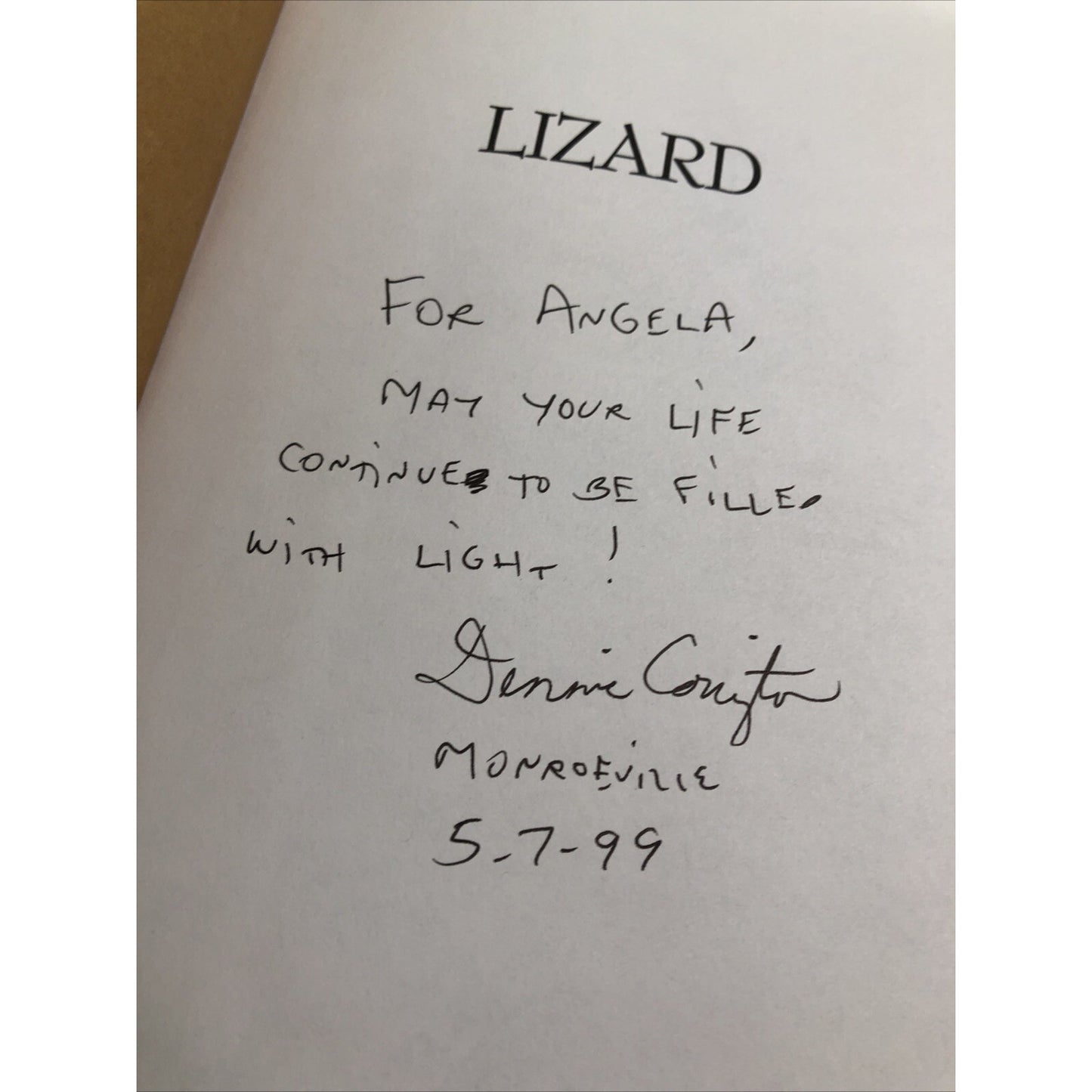 LIZARD By Dennis Covington Signed By Alabama Author HC DJ First Edition