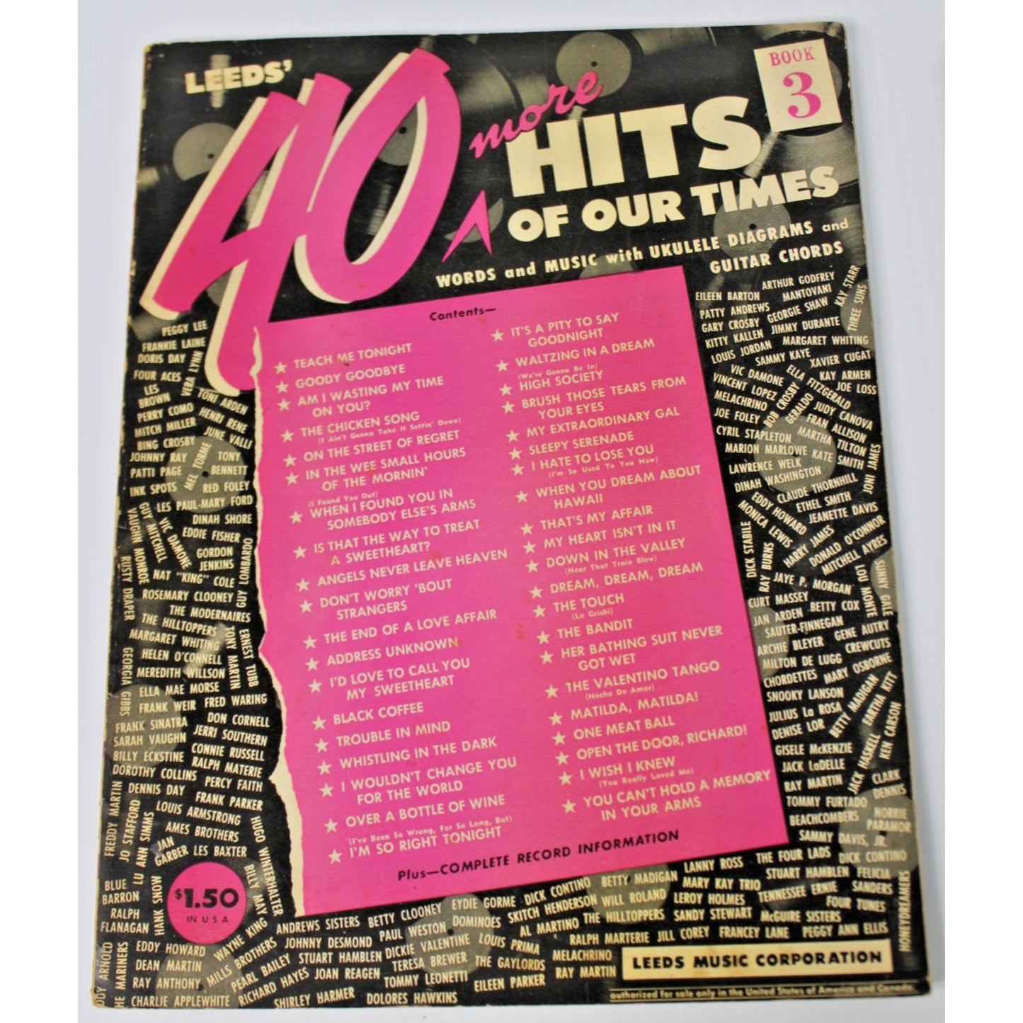 Leeds Songbook 40 More Hits Of Our Times Books 2 & 3 Words & Music Guitar Chords
