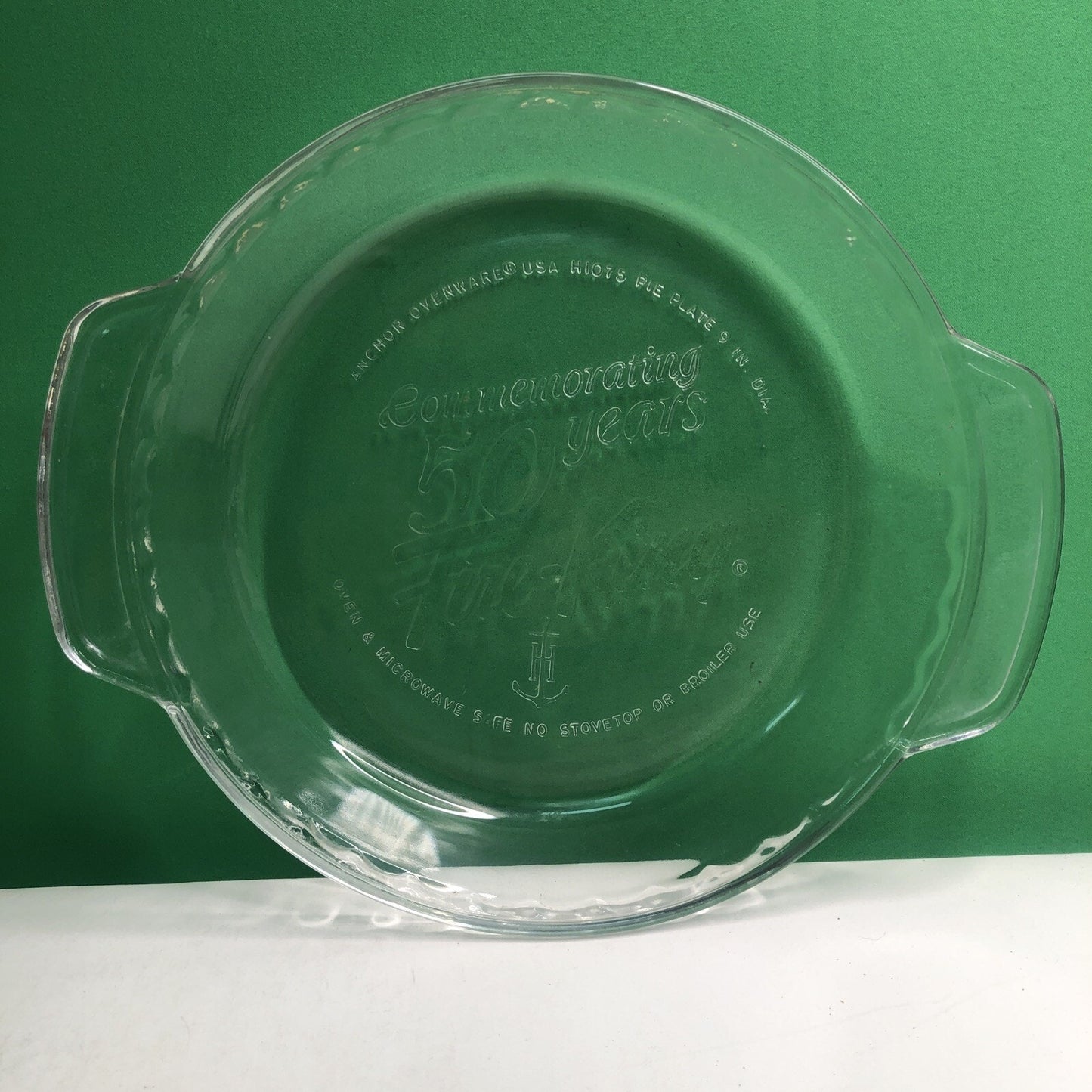 Fire King 50th Anniversary Anchor Hocking 9" Pie Baker Dish Recipe Plate