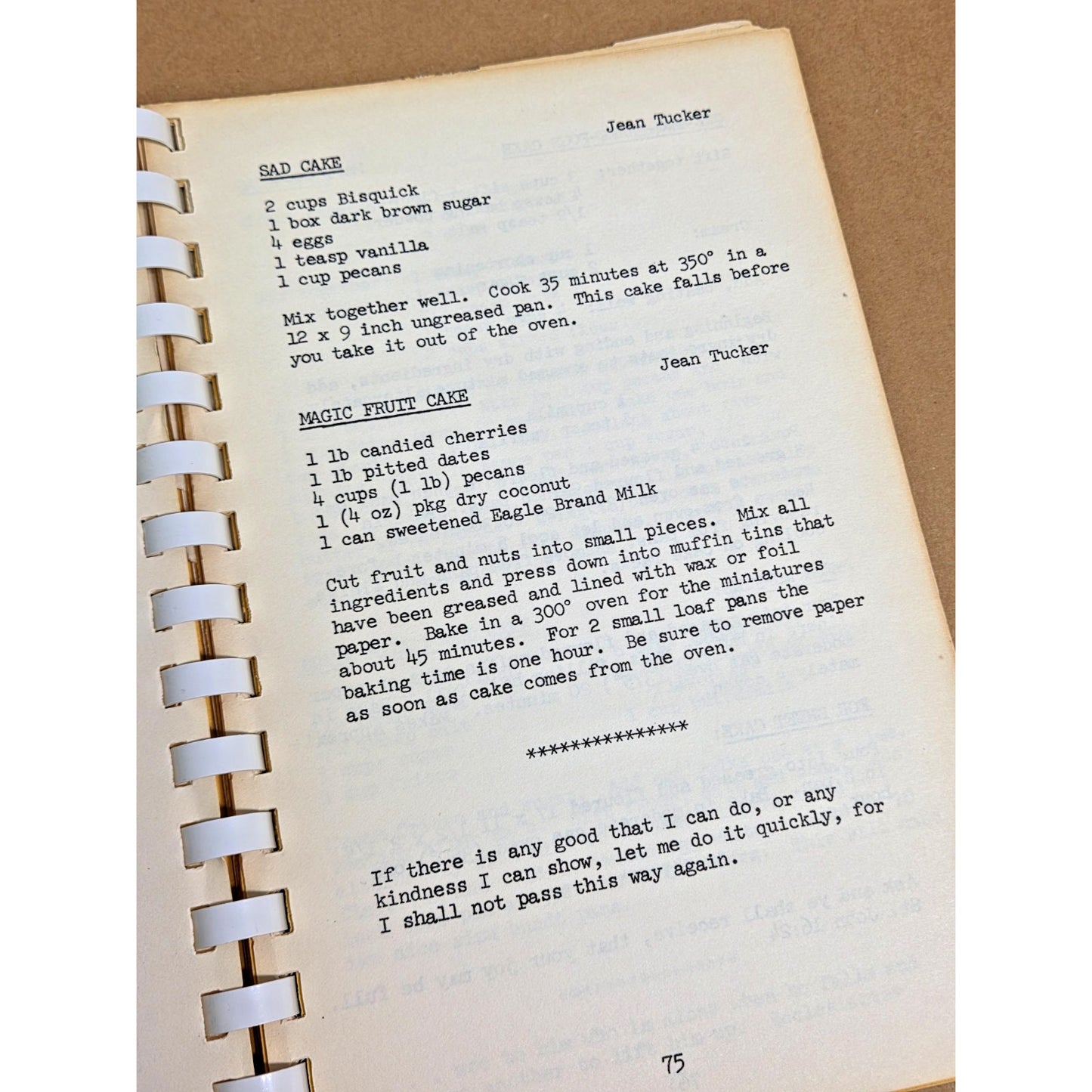 Vintage 1973 Cedar Hill First Methodist Church Cookbook - Recipes of Members