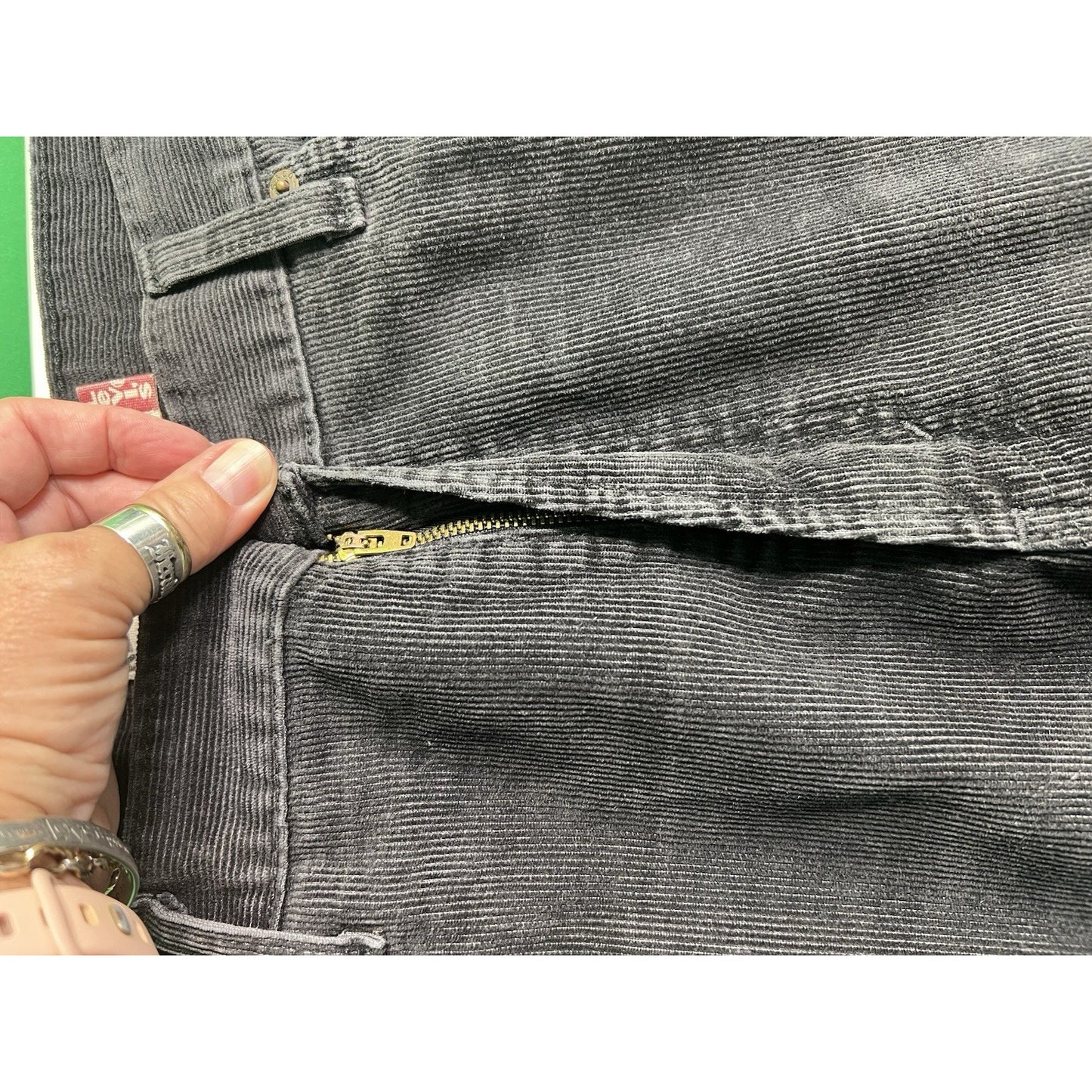Levis 559 Corduroy Pants Mens 36x34 Black Relaxed Straight Casual