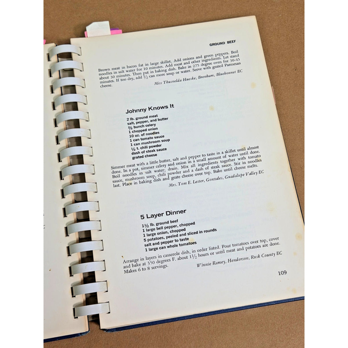 Vintage 1971 Typically Texas Cookbook - Rare 2nd Printing Rural Co-op Recipes