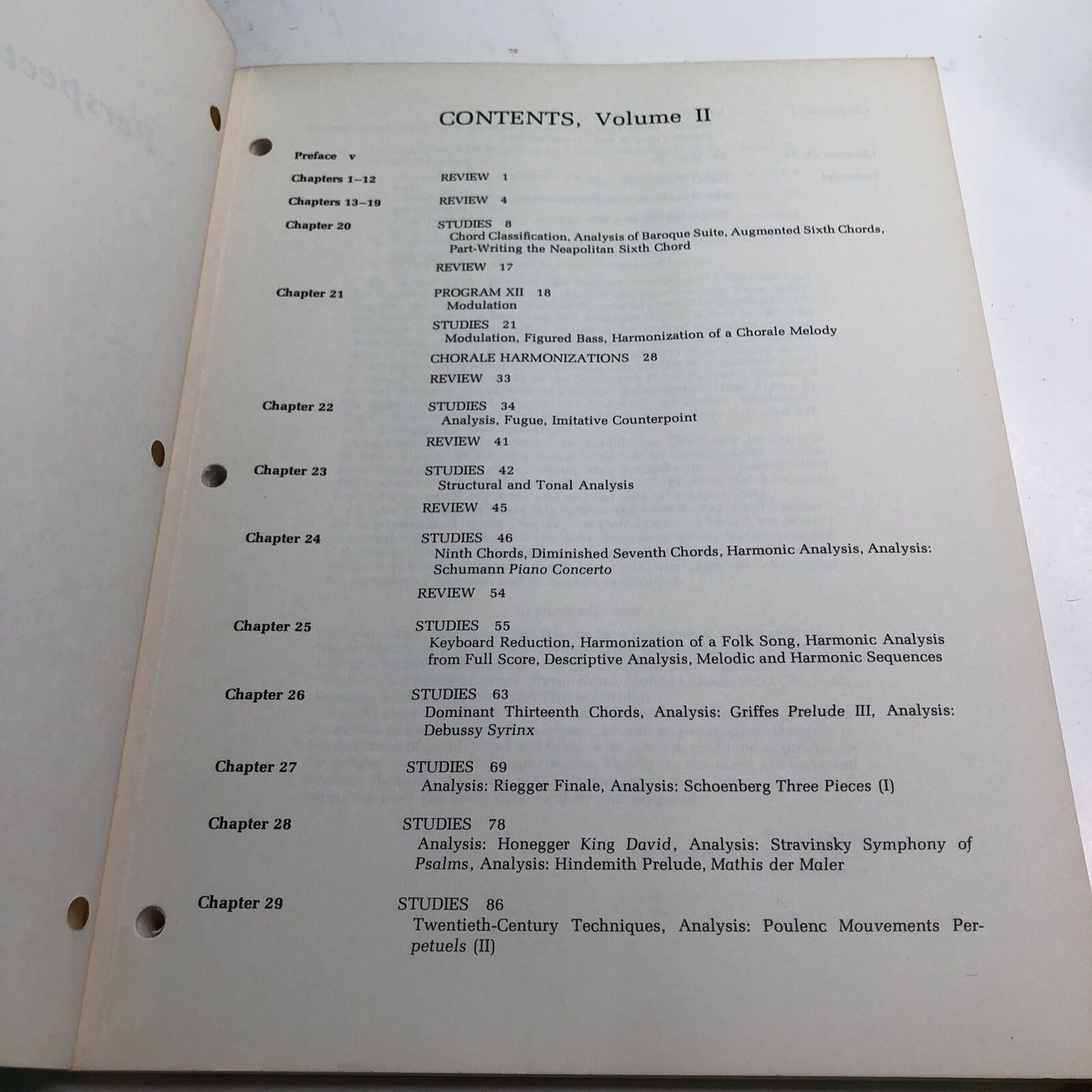 PAUL COOPER'S Workbook for Perspectives in Music Theory: Volume 2 PB 1976