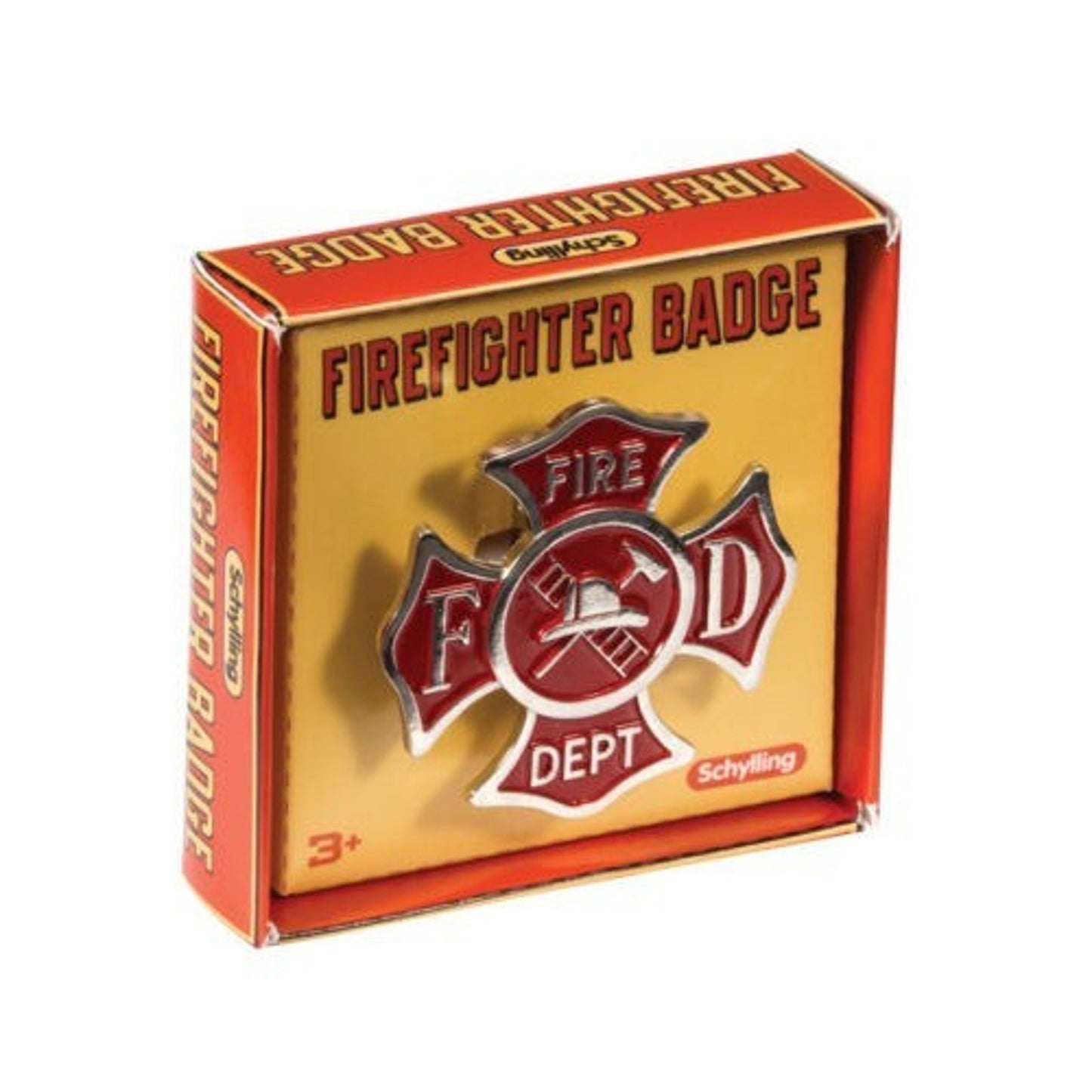 Firefighter Badge Metal Kid's Play Pretend Toy, 1st Respond Schylling New In Box