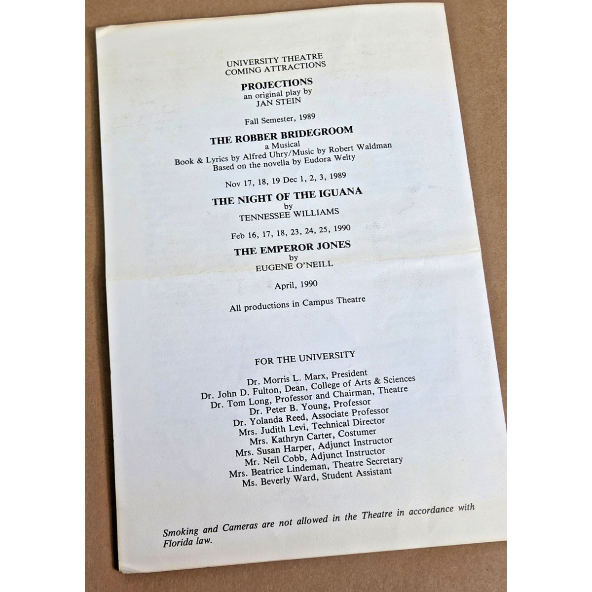 1989 Romeo & Juliet Theater Program - Rare Annotated Working Copy - Lance Hewett
