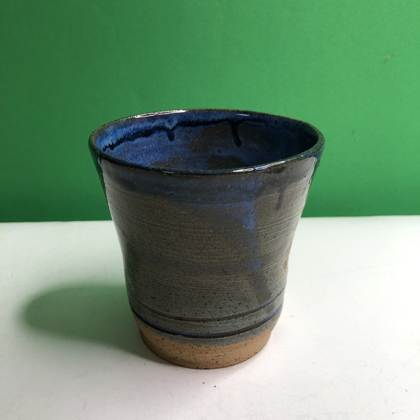 CHARLES GOLLOTT POTTERY Planter Pot Partially Glazed Speckled Mobile Alabama