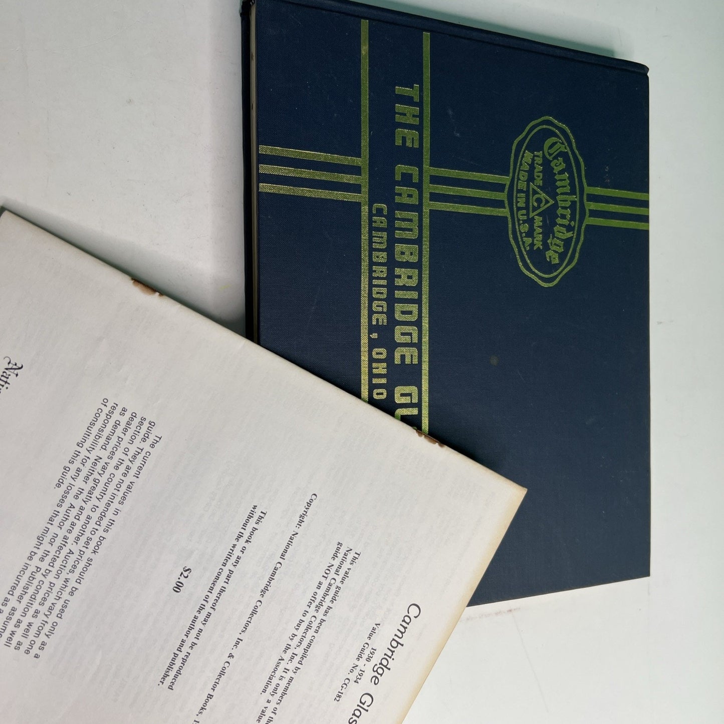 1976 The Cambridge Glass Co Catalog Hardcover Book w/ 1982 Price Guide