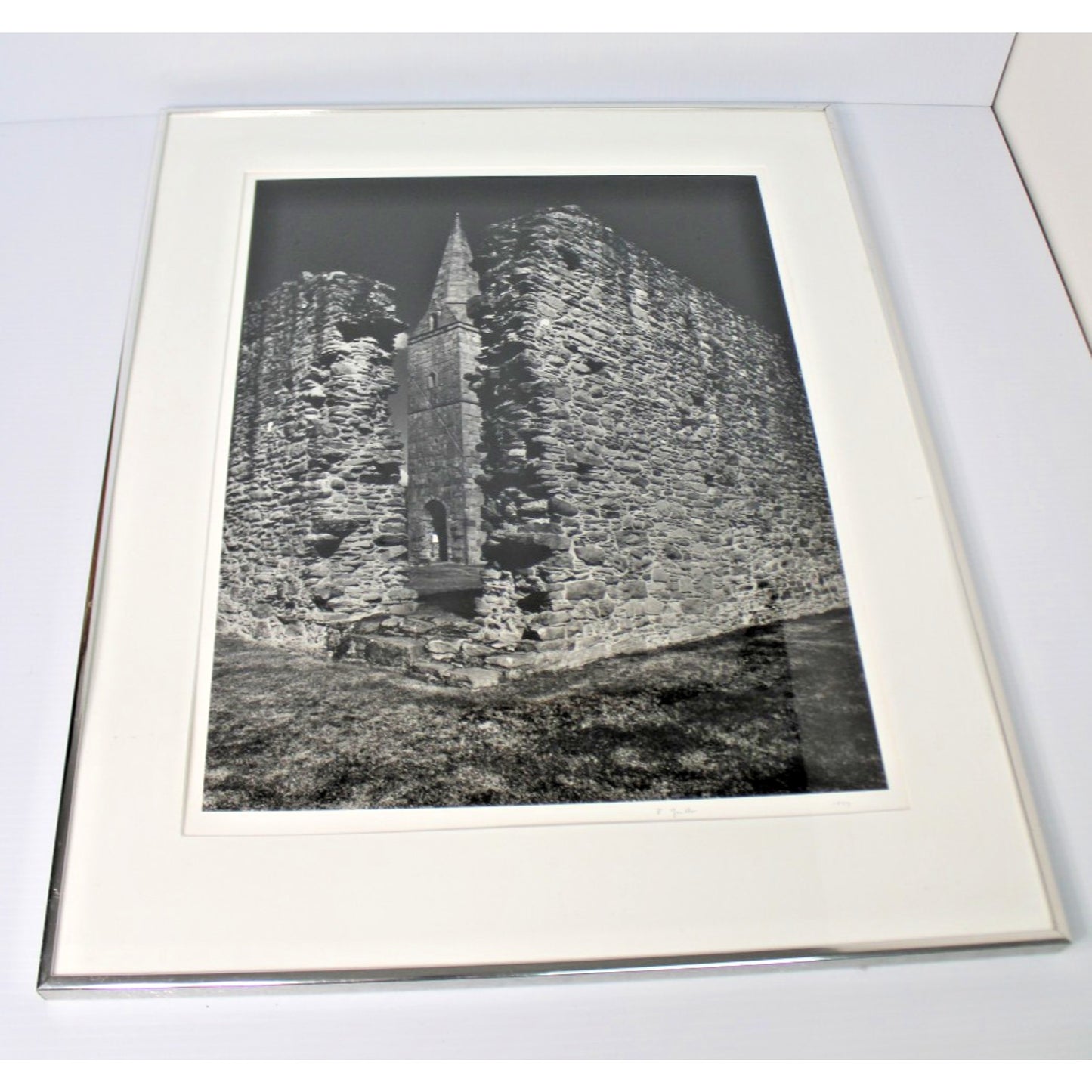Silver Gelatin Print, Castle Ruin, Hand Signed, Russell Goodloe 1997 Mobile, AL
