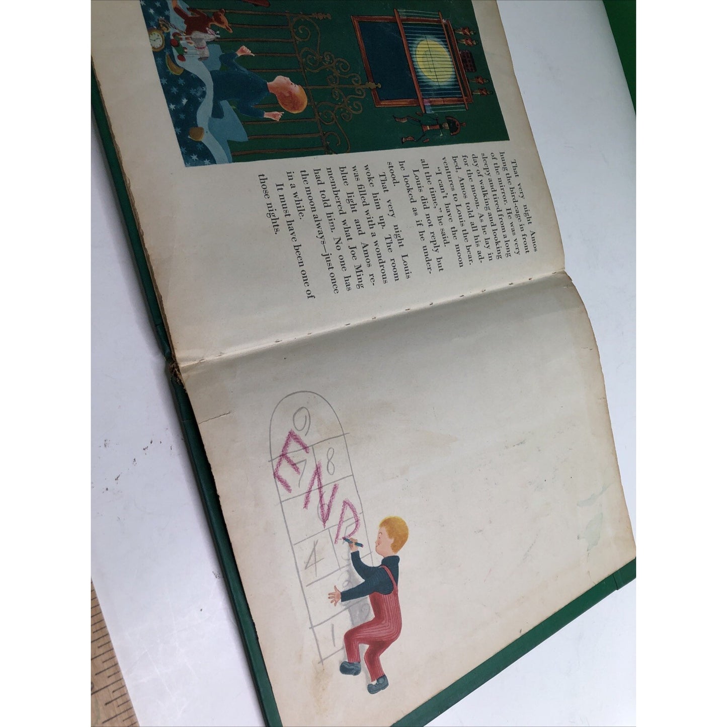 Amos and the Moon by Jan B. Balet 1st Ed. 1948 Oxford University Press ExLibrary