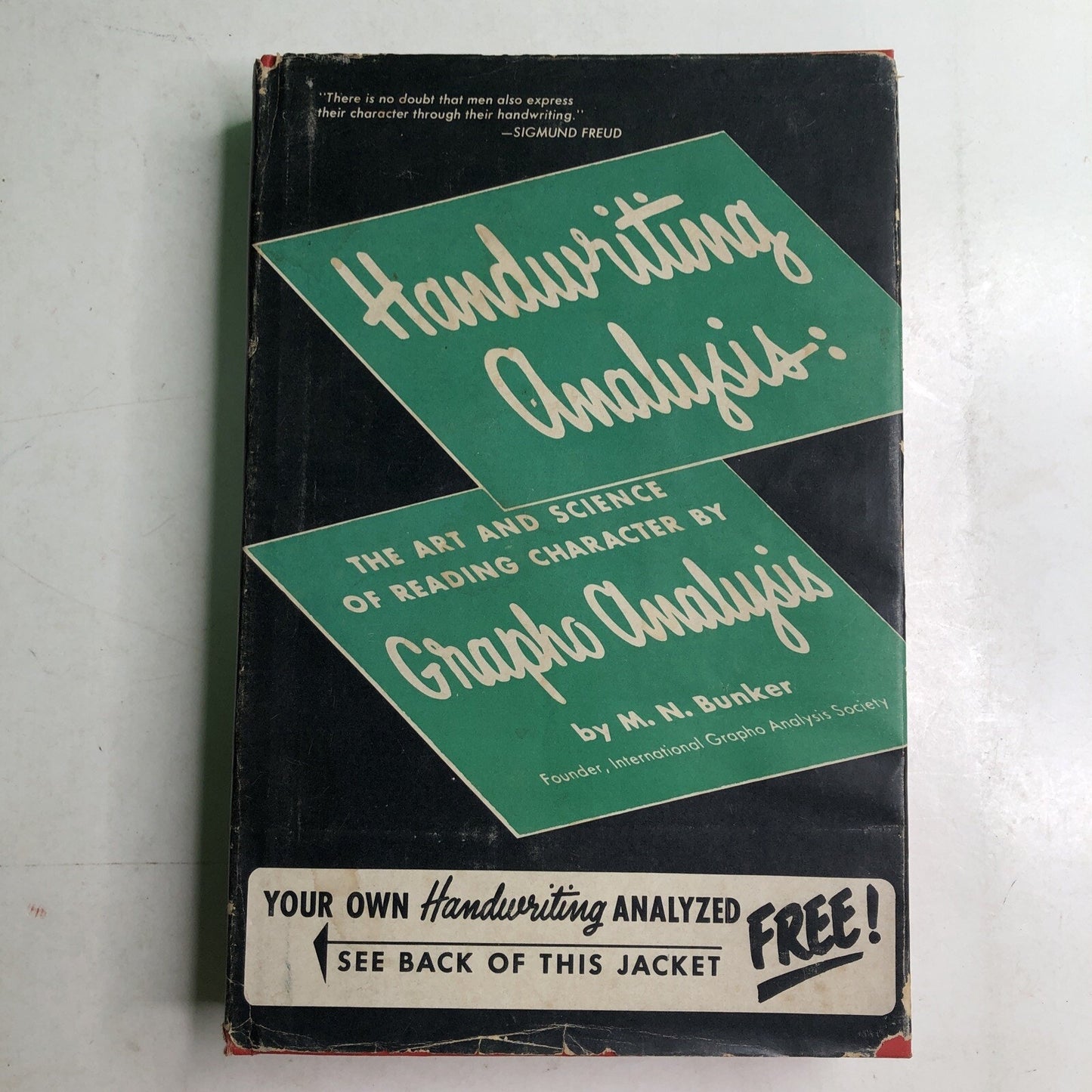 Handwriting Analysis The Art and Science 1959 M.N. Bunker Hard Cover Dust Jacket