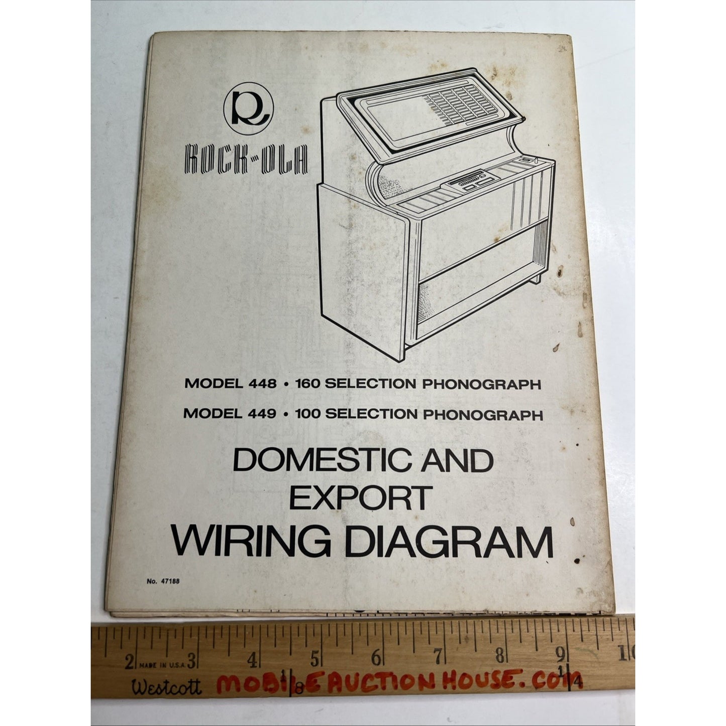 ORIGINAL ROCK-OLA MODEL 448 & 449 160/100 SELECTION PHONOGRAPH WIRING DIAGRAM