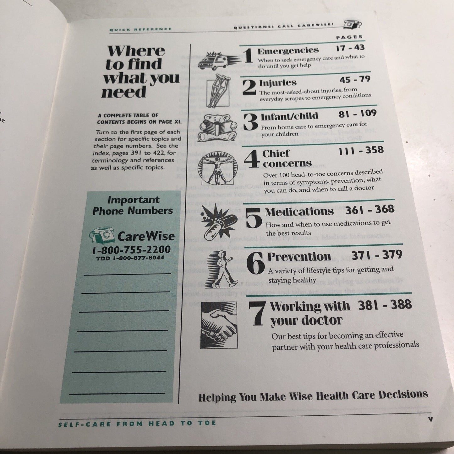 THE CAREWISE GUIDE : SELF-CARE FROM HEAD TO TOE By Acamedica Press Staff 1995