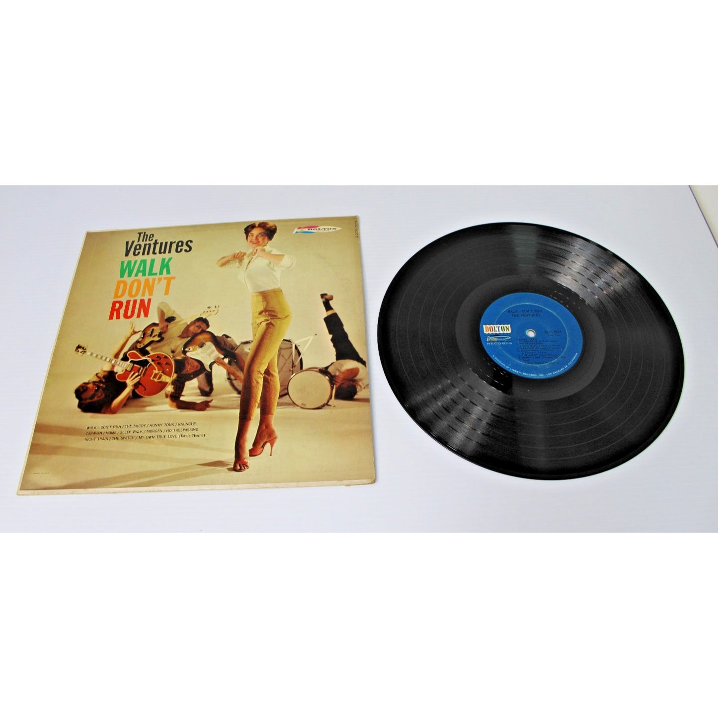 The Ventures- 4 Vintage 1960s Guitar Surf Rock LPs- Walk Don't Run 1 & 2, VG