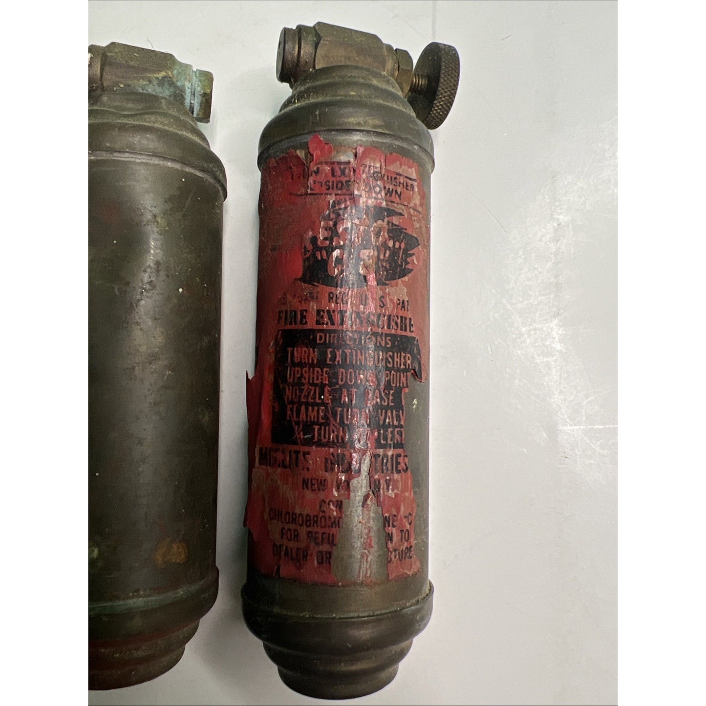 Lot 3 Presto “CB” Mini Fire Extinguishers Brass 5.5" Merlite Industries New York